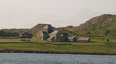 Iona_Abbey_from_water_Scotland